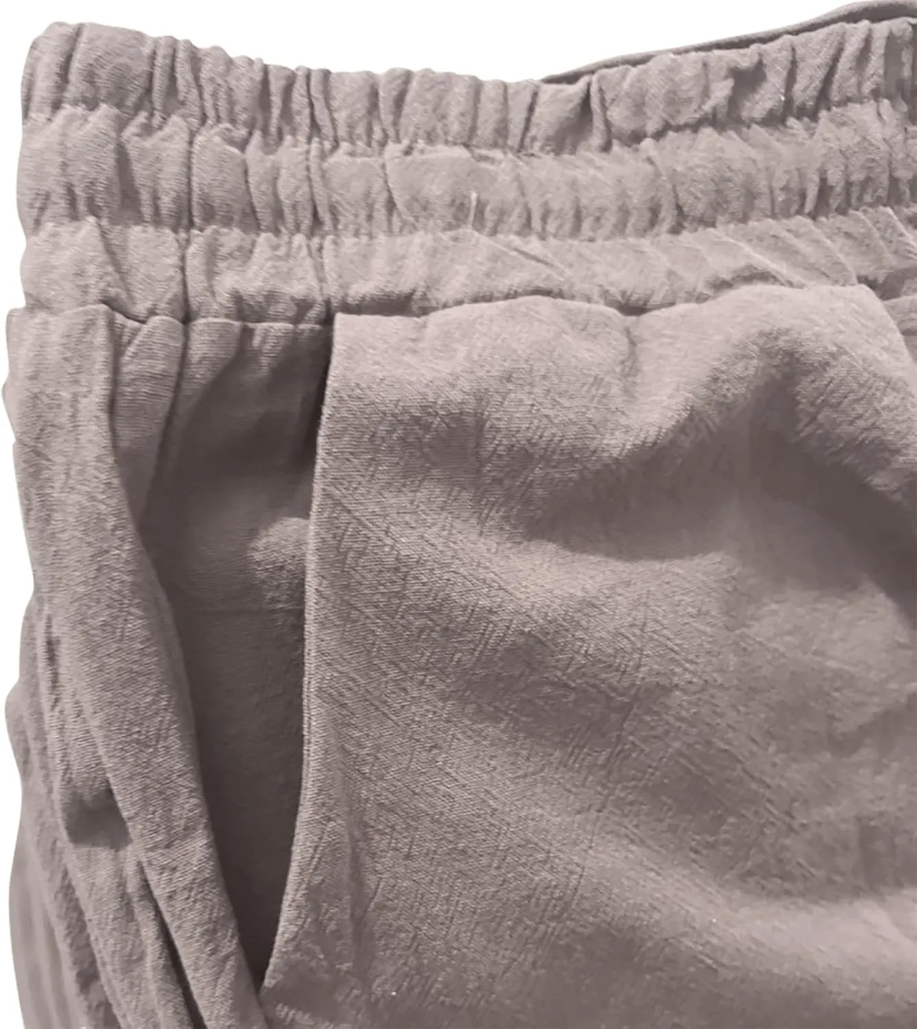 aihihe Linen Pants for Women Casual Summer Drawstring Elastic High Waist Yoga Pants Loose Fit Comfy Straight Leg Palazzo Pant