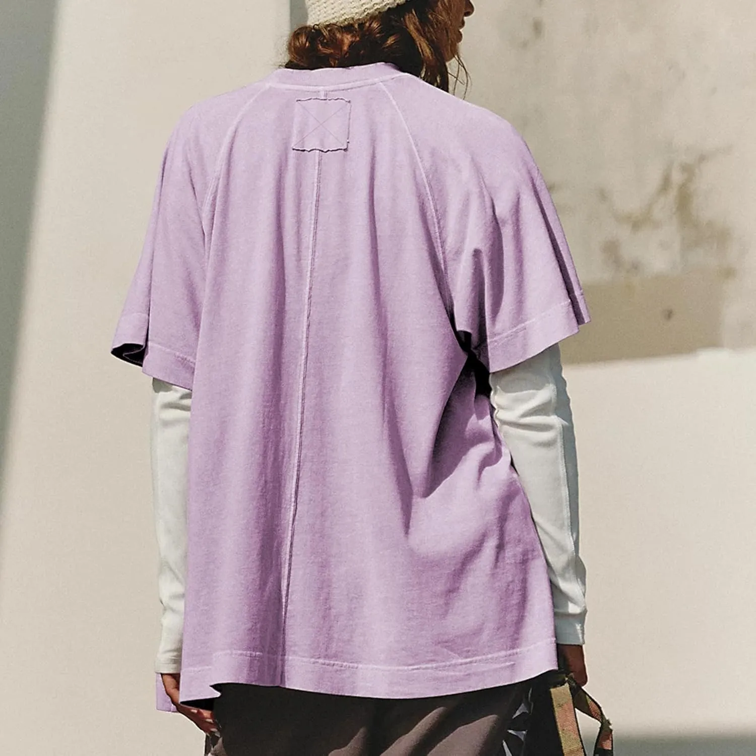 Ainangua Oversized Tshirts for Women Short Sleeve Shirt Tops Crewneck Basic Tees Summer Casual Blouses Trendy Outfits