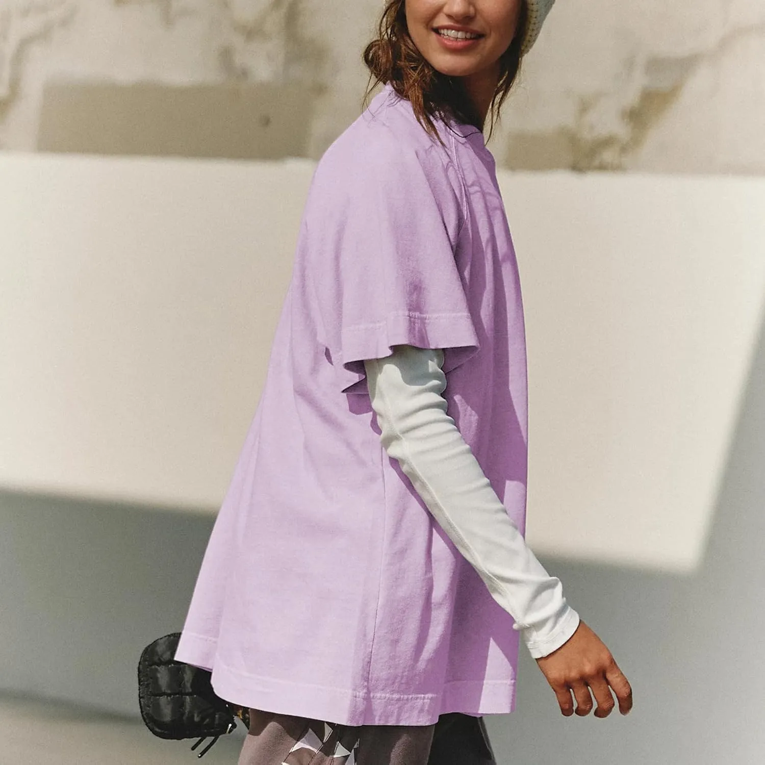 Ainangua Oversized Tshirts for Women Short Sleeve Shirt Tops Crewneck Basic Tees Summer Casual Blouses Trendy Outfits
