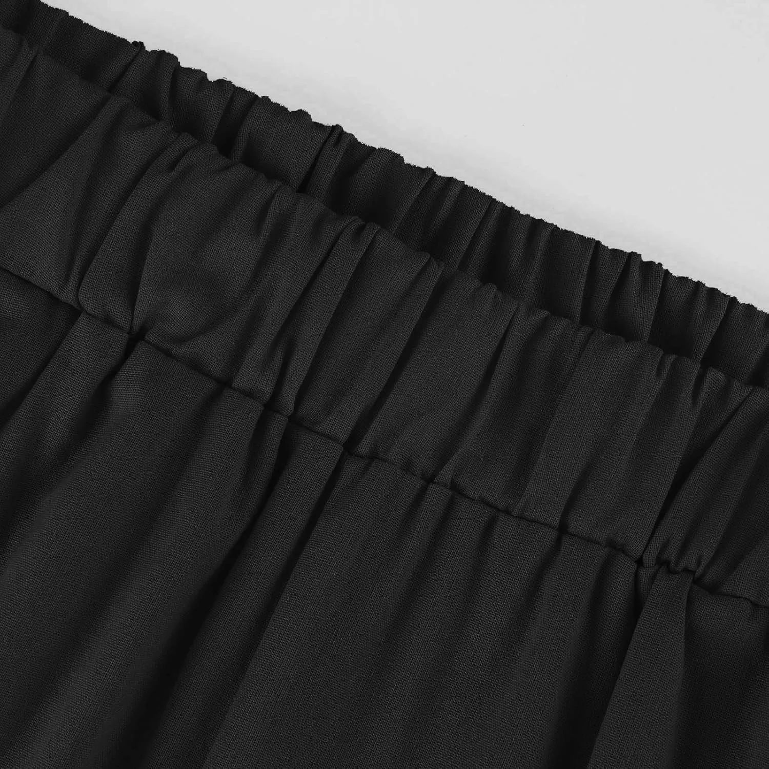 Ankle Linen Pants Women 2024 Summer Beach Lightweight Casual Straight Leg Cropped Pants Elastic Solid Lounge Trousers