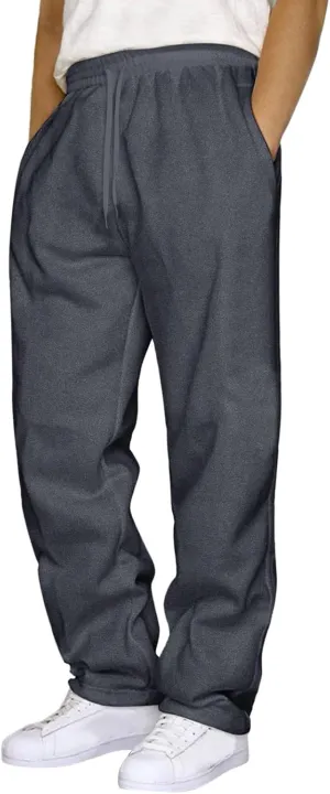 Baggy Cargo Pants Men Casual Elastic Drawstring Work Hiking Pants Straight Stretch Outdoor Jogger with Pockets