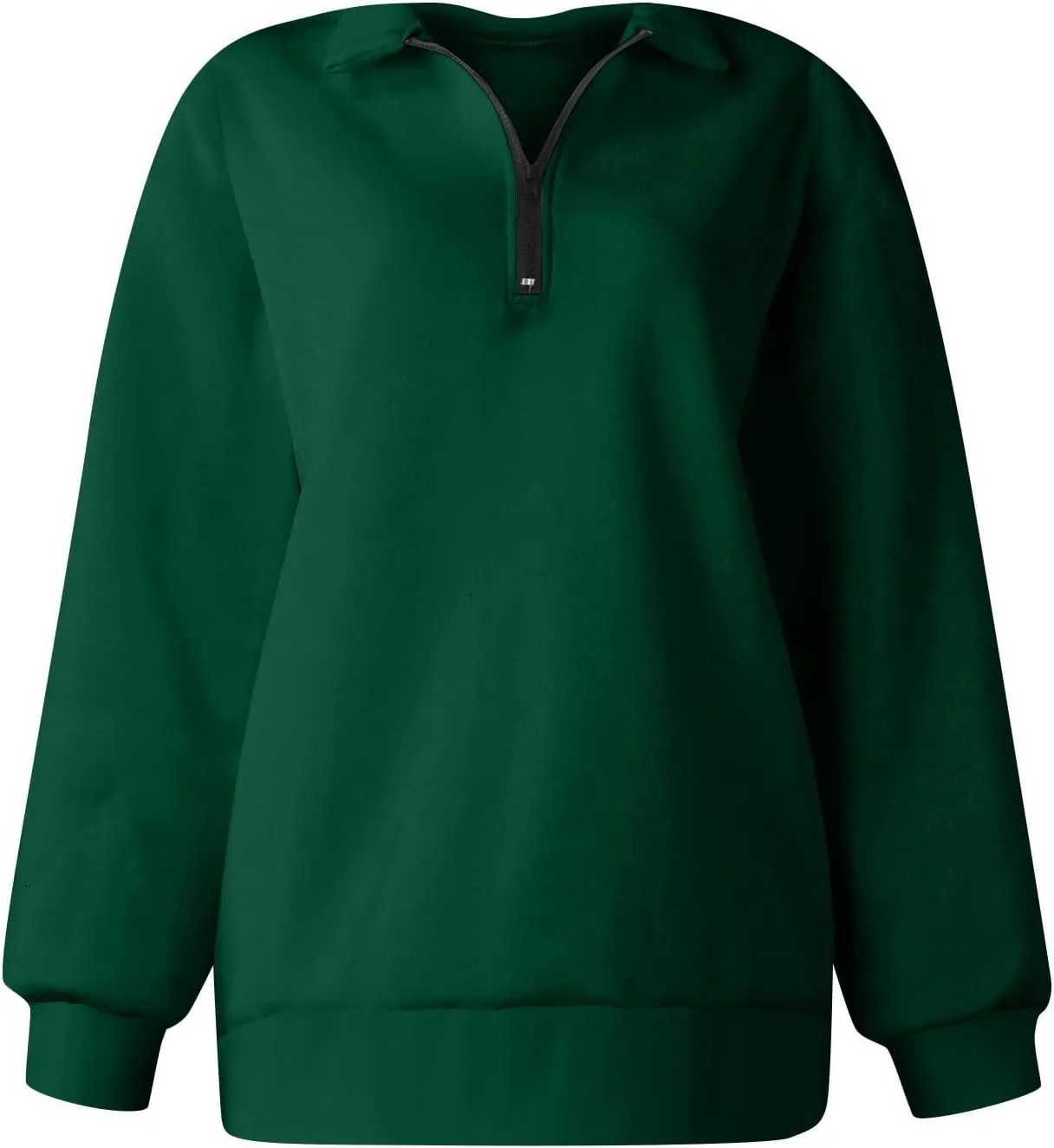 Baggy Half Zip Sweatshirt Women Lightweight Fleece Oversized Sweatshirts Fall Clothes Loose Fit Comfy Pullover Tops