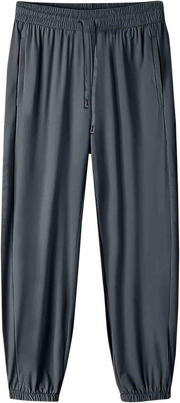 Beeswan Pants for Women Casual Loose Stretchy Work Pants Jogging Elastic Summer Solid Outfit Ankle-Length with Pockets