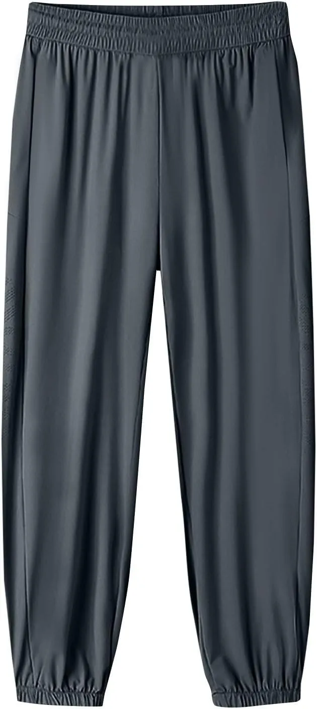 Beeswan Pants for Women Casual Loose Stretchy Work Pants Jogging Elastic Summer Solid Outfit Ankle-Length with Pockets