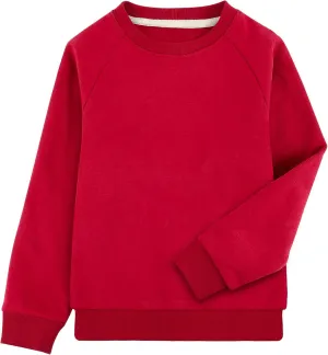 BIG ELEPHANT Boys Crewneck Sweatshirt Youth Fleece Sweatshirts Long Sleeve Basic Pullover Soft Warm Thin Fleece for Kids