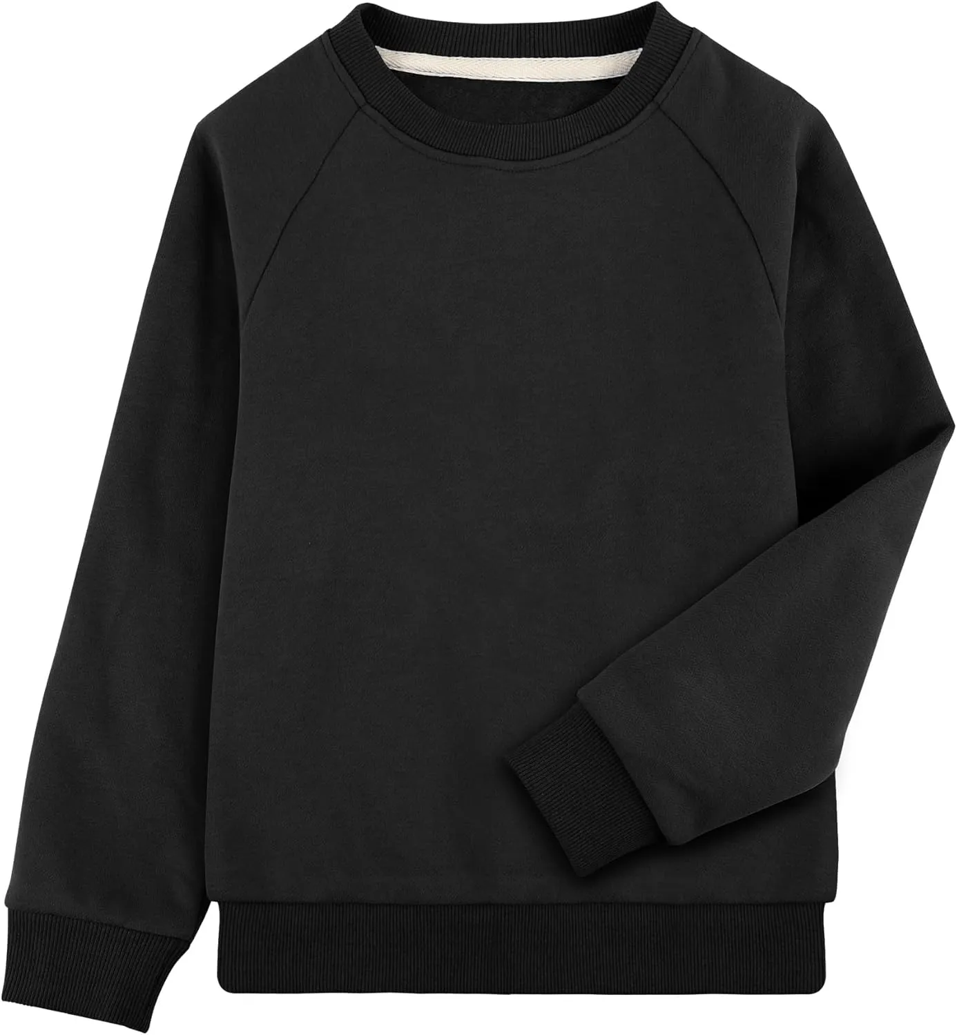 BIG ELEPHANT Boys Crewneck Sweatshirt Youth Fleece Sweatshirts Long Sleeve Basic Pullover Soft Warm Thin Fleece for Kids