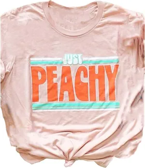 Bleached Just Peachy T Shirt Womens Vintage Country Music Graphic Tees