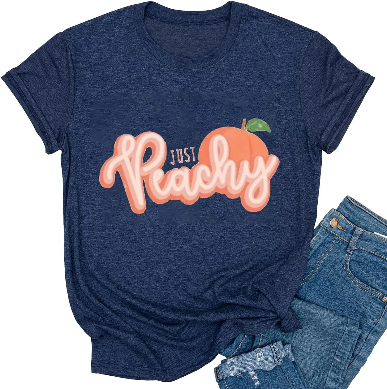 Bleached Just Peachy T Shirt Womens Vintage Country Music Graphic Tees