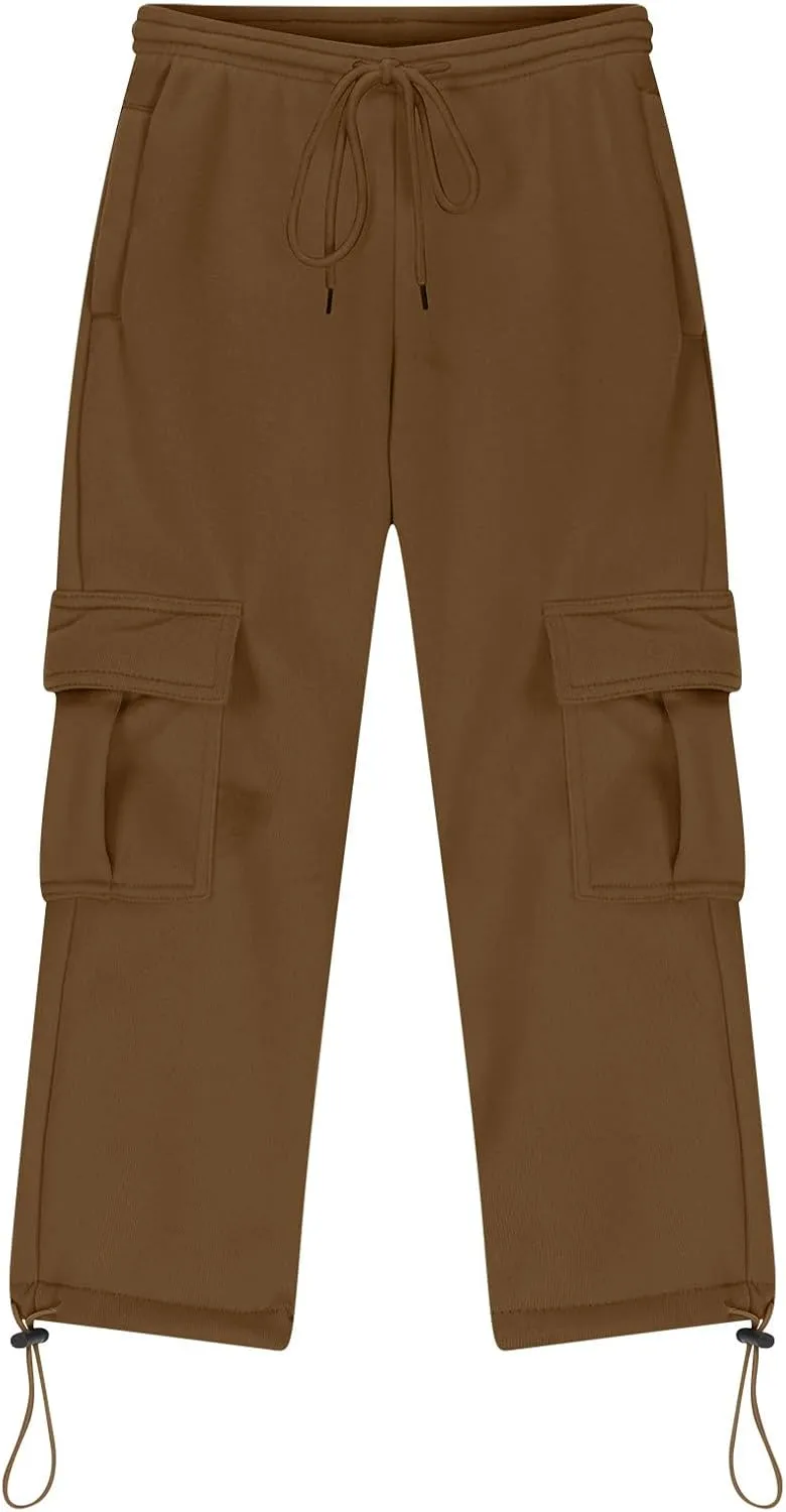 Boys Sweatpants Casual Elastic Waist Drawstring Cargo Pants Relaxed Fit Teen Kids Active Workout Joggers with Pockets