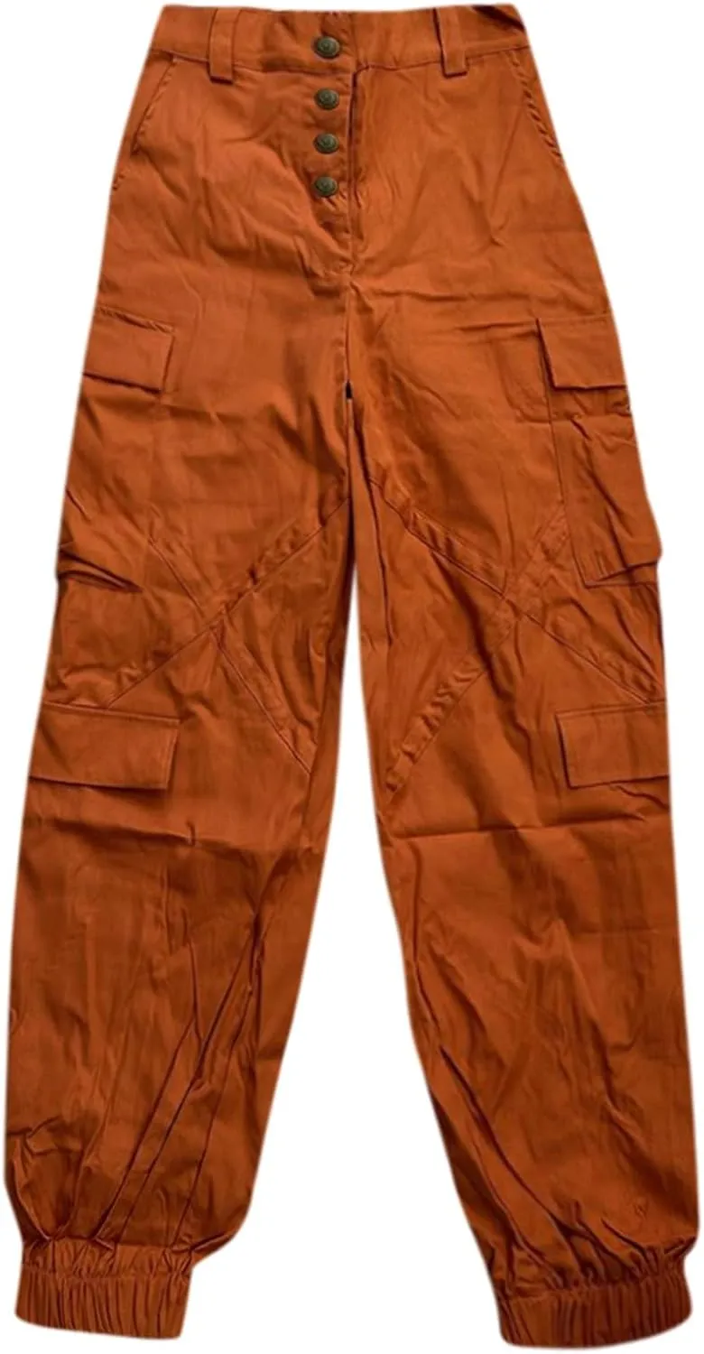 Cargo Jogger Pants Women High Waisted Loose Pants Classic Lightweight Streetwear Trousers with Multi Pockets