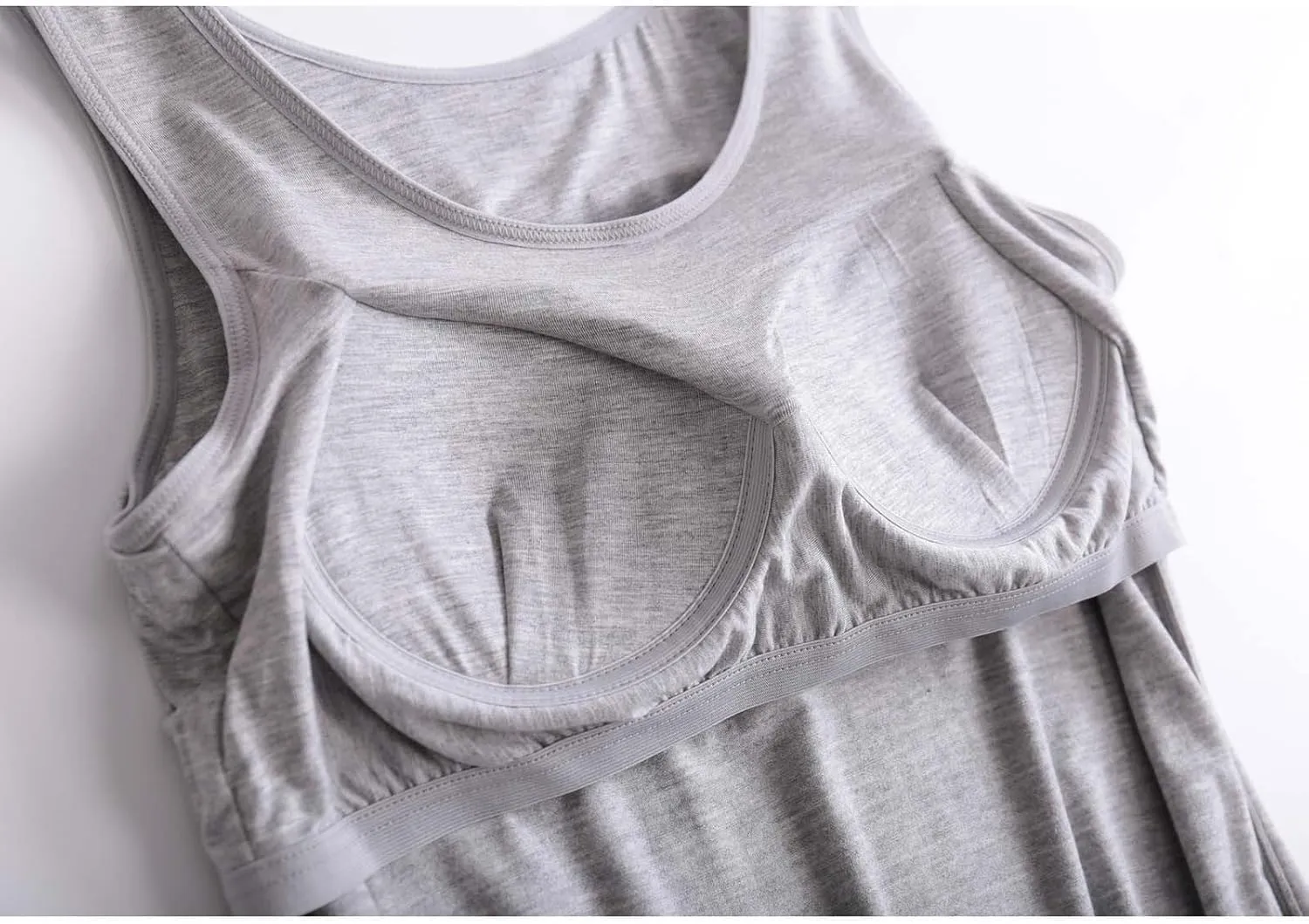Classic Built-in-Bra Tank Tops for Women Stretchy Sleeveless Shirts Comfort Sleeveless Yoga Basic Tees Tanks