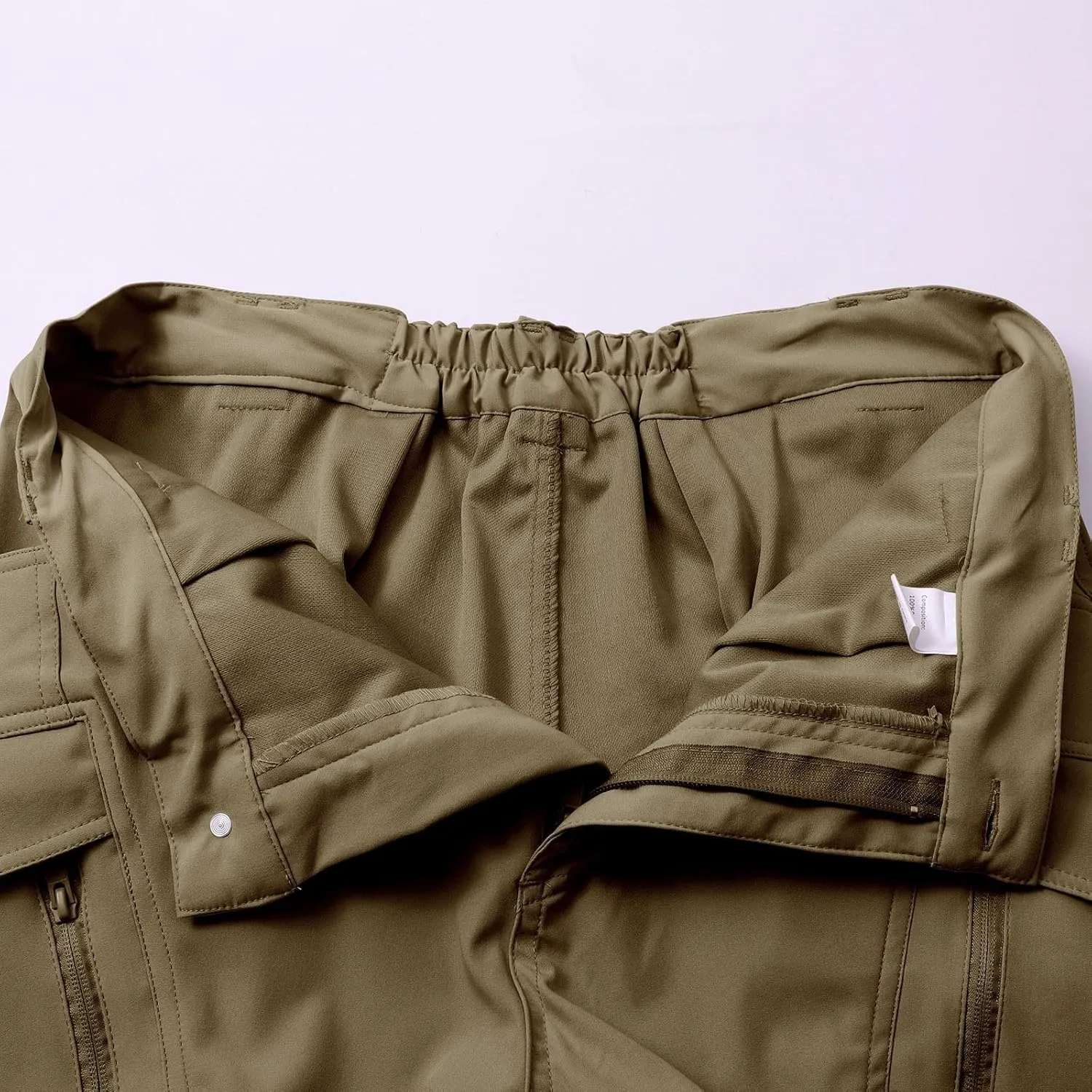 CRNTCEM Mens Waterproof Cargo Pants Ripstop Outdoor Work Hiking Pants Relaxed Fit Straight Leg Military Army Combat Pants