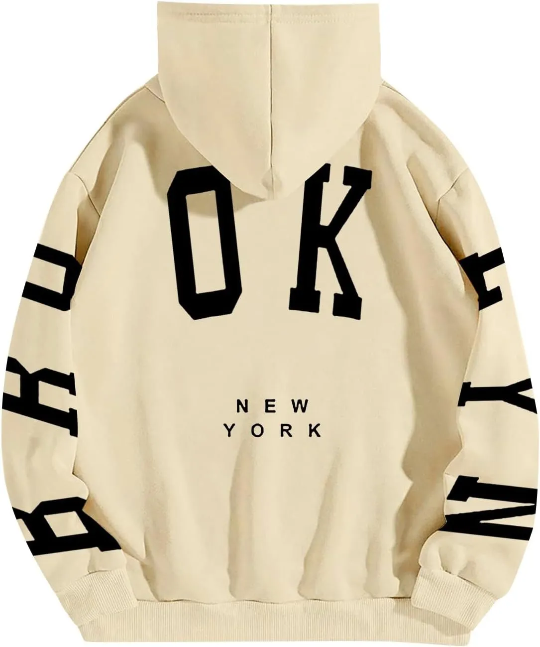 Fall Clothes 2024 Trendy Outfits Letter Printed Hoodie V Neck Fleece Sweatshirts Oversized Sweatshirt for Women