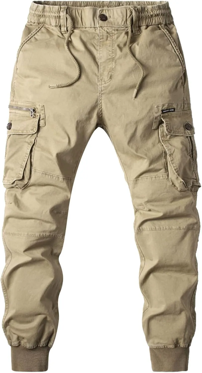 GIERIDUC Men's Casual Overalls Ofertas Del Dia De Hoy Relampago Hombre Sweatpants with Back Pockets Elastic Waist Pants Tall