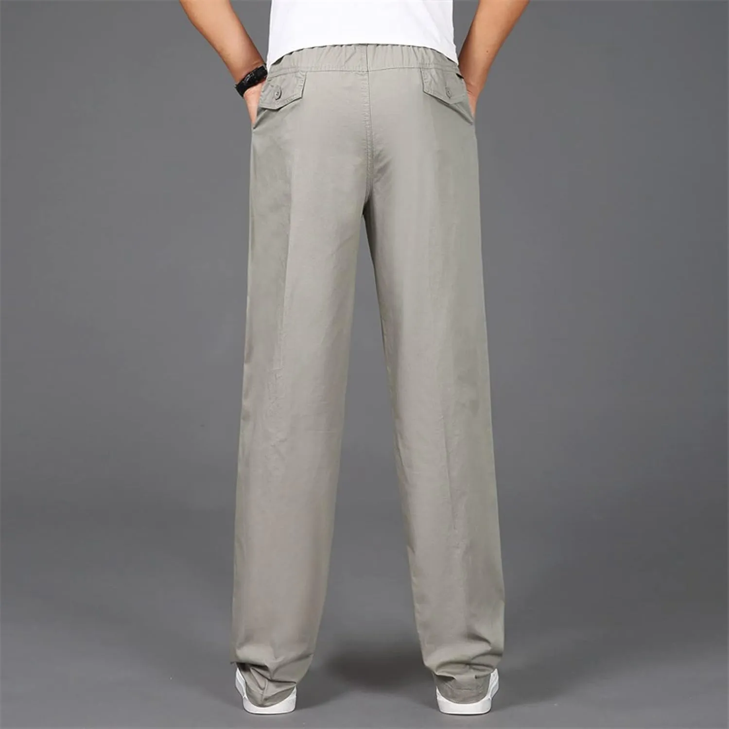GIERIDUC Men's Fleece Cargo Sweatpants Big and Tall Cargo Pants for Men Half Long Half Short Pants Mens Wide Corduroy Pants
