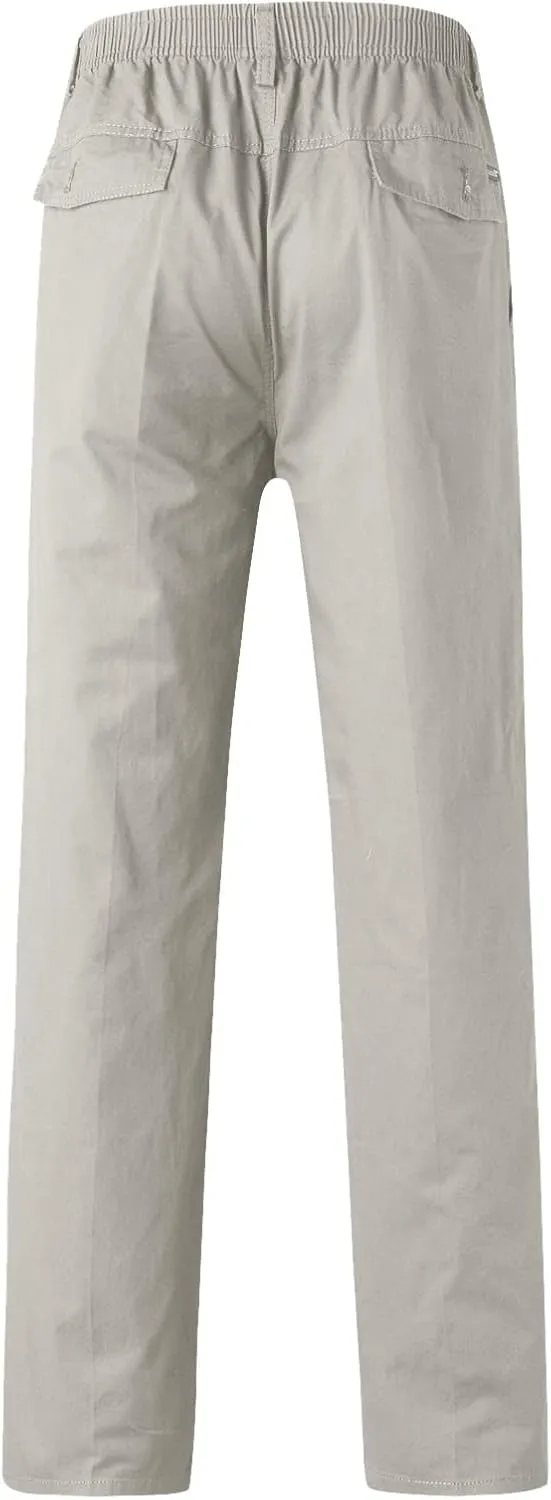 GIERIDUC Men's Fleece Cargo Sweatpants Big and Tall Cargo Pants for Men Half Long Half Short Pants Mens Wide Corduroy Pants