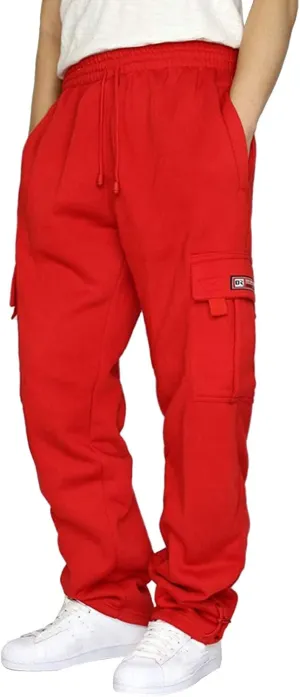 GOFULY Men Cargo Pants with Pockets Baggy Drawstring Elastic Waist Sweatpants Work Pants Stretch Athletic Joggers Trousers