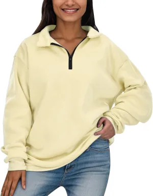 Half Zip Sweatshirt Women Trendy Cropped Hoodies Fleece Jackets Pullover Fall Outfits 2024 Winter Clothes