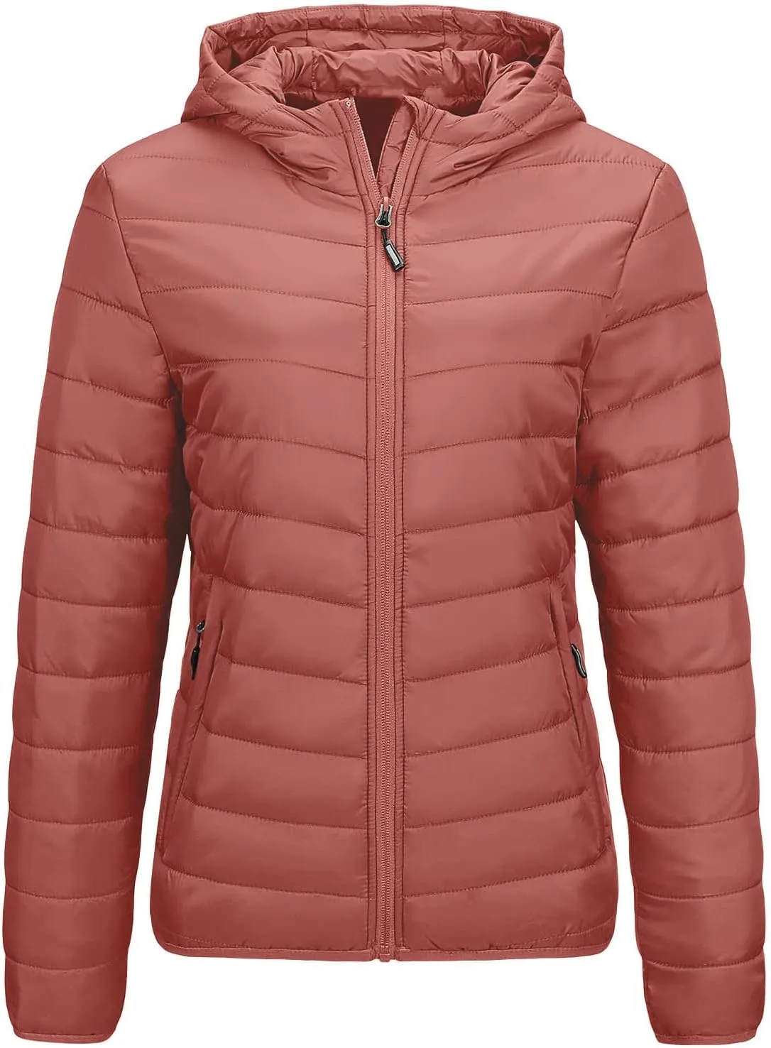 hlysgo Women's Slim-Fit Quilted Puffer Jacket Lightweight Padded Warm Winter Casual Down Coat Zip Jackets