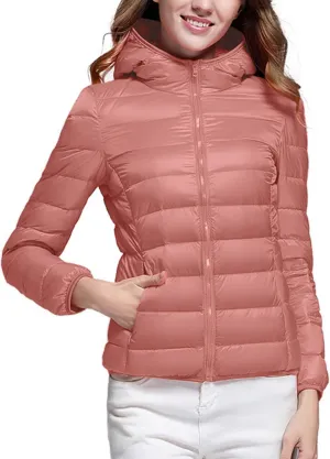 hlysgo Women's Slim-Fit Quilted Puffer Jacket Lightweight Padded Warm Winter Casual Down Coat Zip Jackets