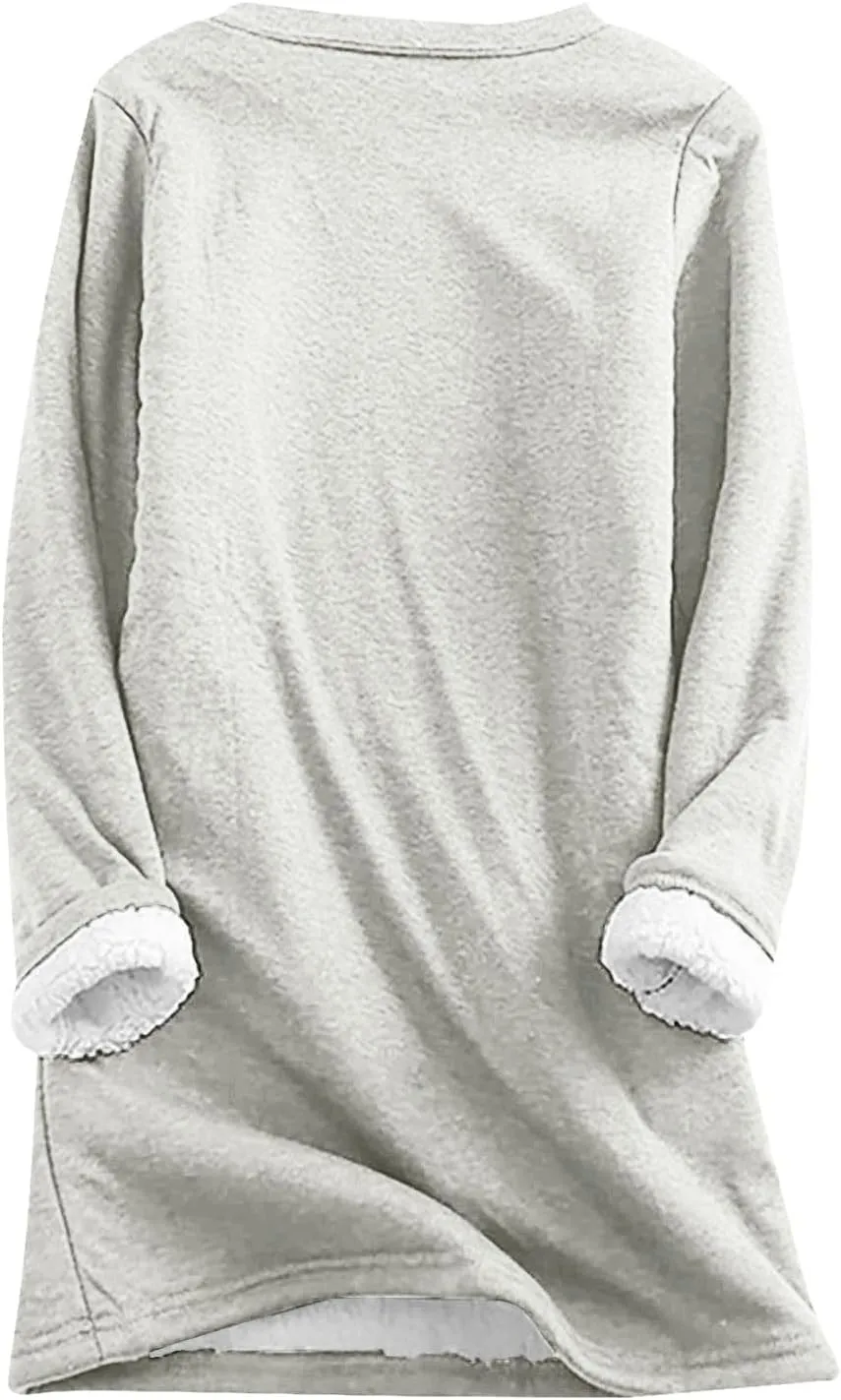 I'm So Freaking Cold Fleece Sweatshirt for Women Thermal Warm Loungewear Tops Crewneck Long Sleeve Pullover Shirt