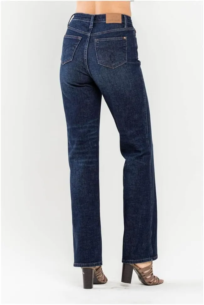 Judy Blue Women's High Waist Button-Fly Straight Jeans, 88598