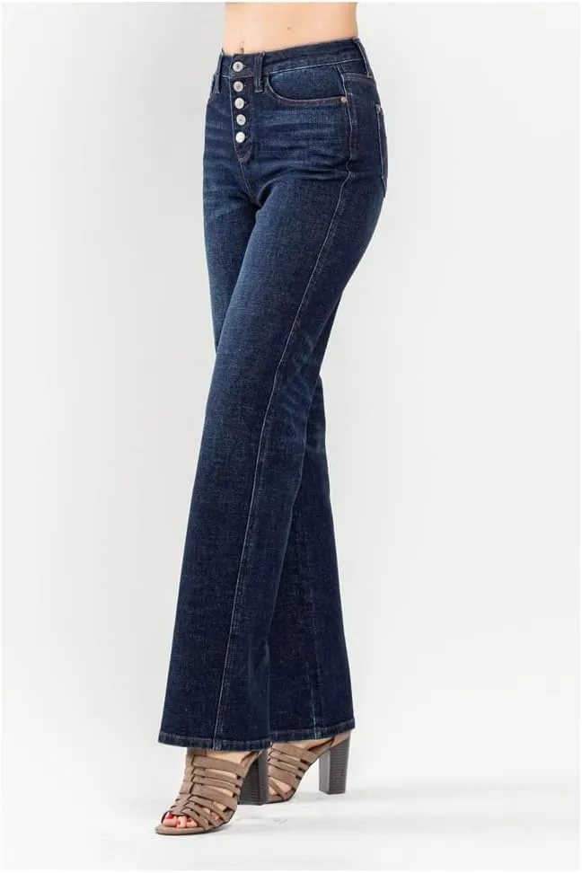 Judy Blue Women's High Waist Button-Fly Straight Jeans, 88598