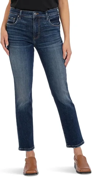 KUT from the Kloth™ Reese High-Rise Fab Ab Ankle Straight Jeans for Women – Enchantment Colour – Blended