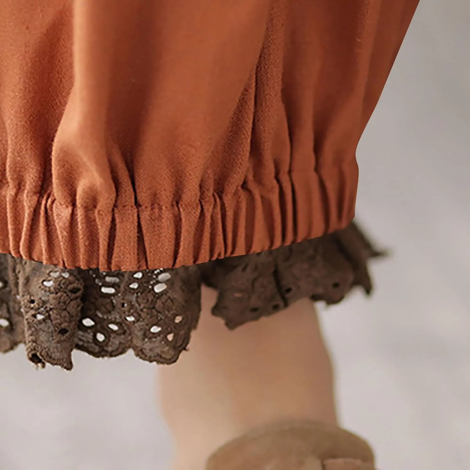 Linen Pants Women Fashion Casual Solid Color Elastic Loose Pants Straight Wide Leg Trousers with Pocket