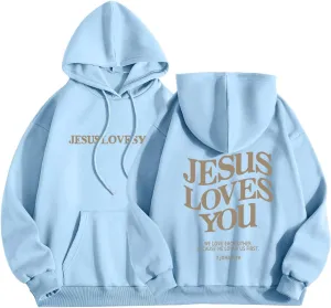 Love Like Jesus Hoodies for Men Women Christian Jesus Gift Long Sleeve Pollover Fashion Comfy Oversized Religious Sweatshirt