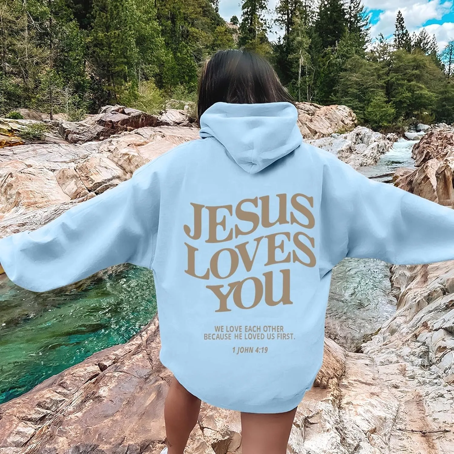 Love Like Jesus Hoodies for Men Women Christian Jesus Gift Long Sleeve Pollover Fashion Comfy Oversized Religious Sweatshirt