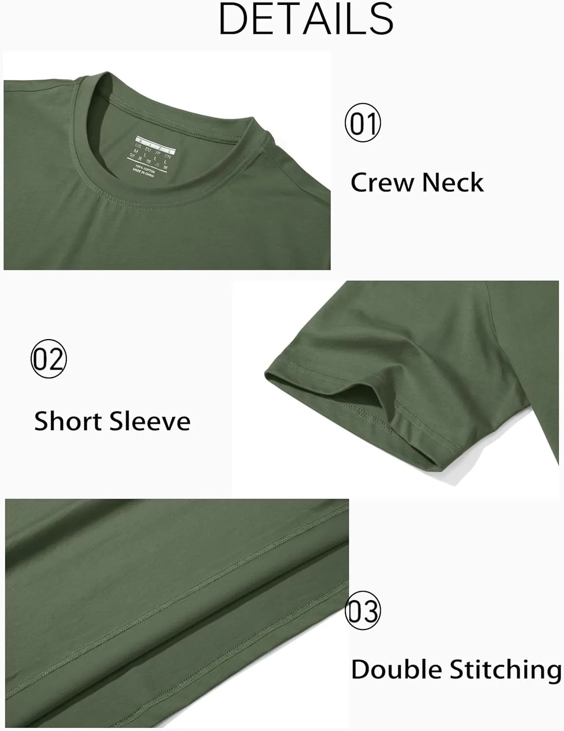 MAGCOMSEN Men's T-Shirts Short Sleeve Crew Neck Cotton Tshirts Casual Summer T Shirts Classic Basic Tees