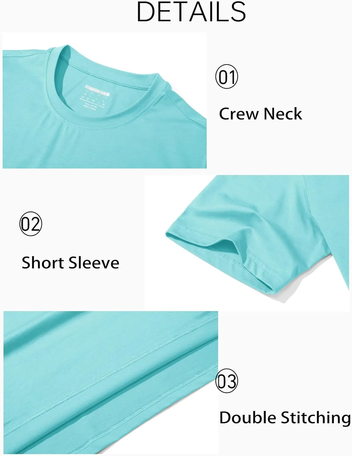 MAGCOMSEN Men's T-Shirts Short Sleeve Crew Neck Cotton Tshirts Casual Summer T Shirts Classic Basic Tees