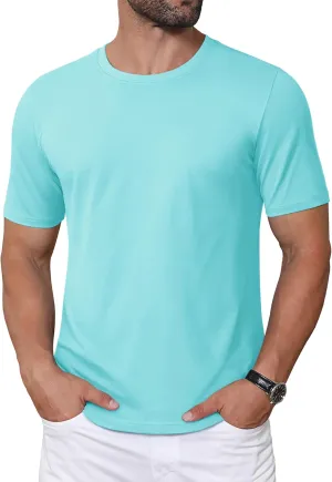 MAGCOMSEN Men's T-Shirts Short Sleeve Crew Neck Cotton Tshirts Casual Summer T Shirts Classic Basic Tees