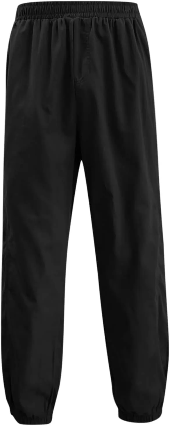 Male Casual Solid Loose Pants Elastic Waist Pocket Splice Pant Trousers Casual Slip