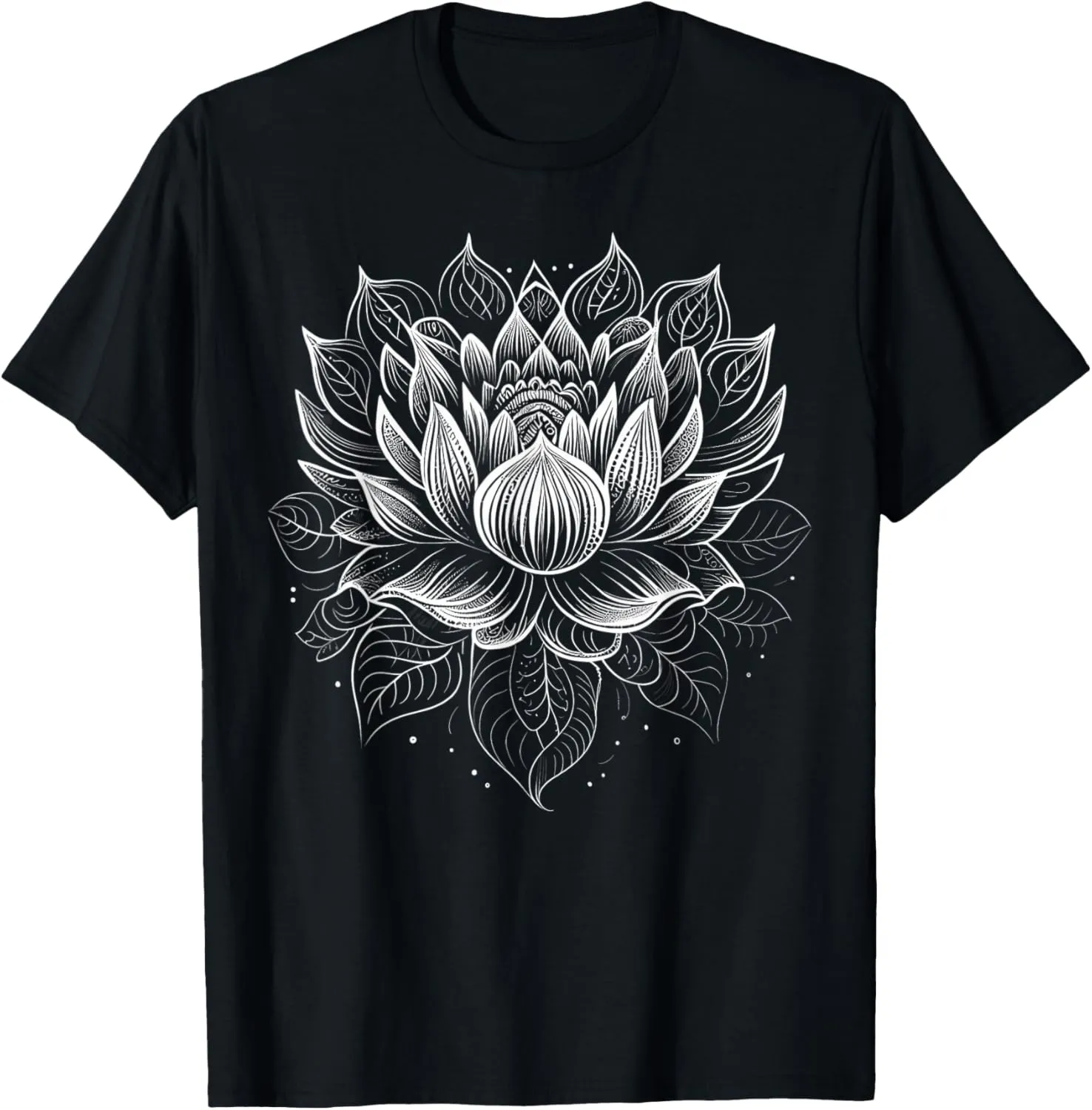 Mandala Lotus Flower Graphic Tees for Men Women Boys Girls T-Shirt