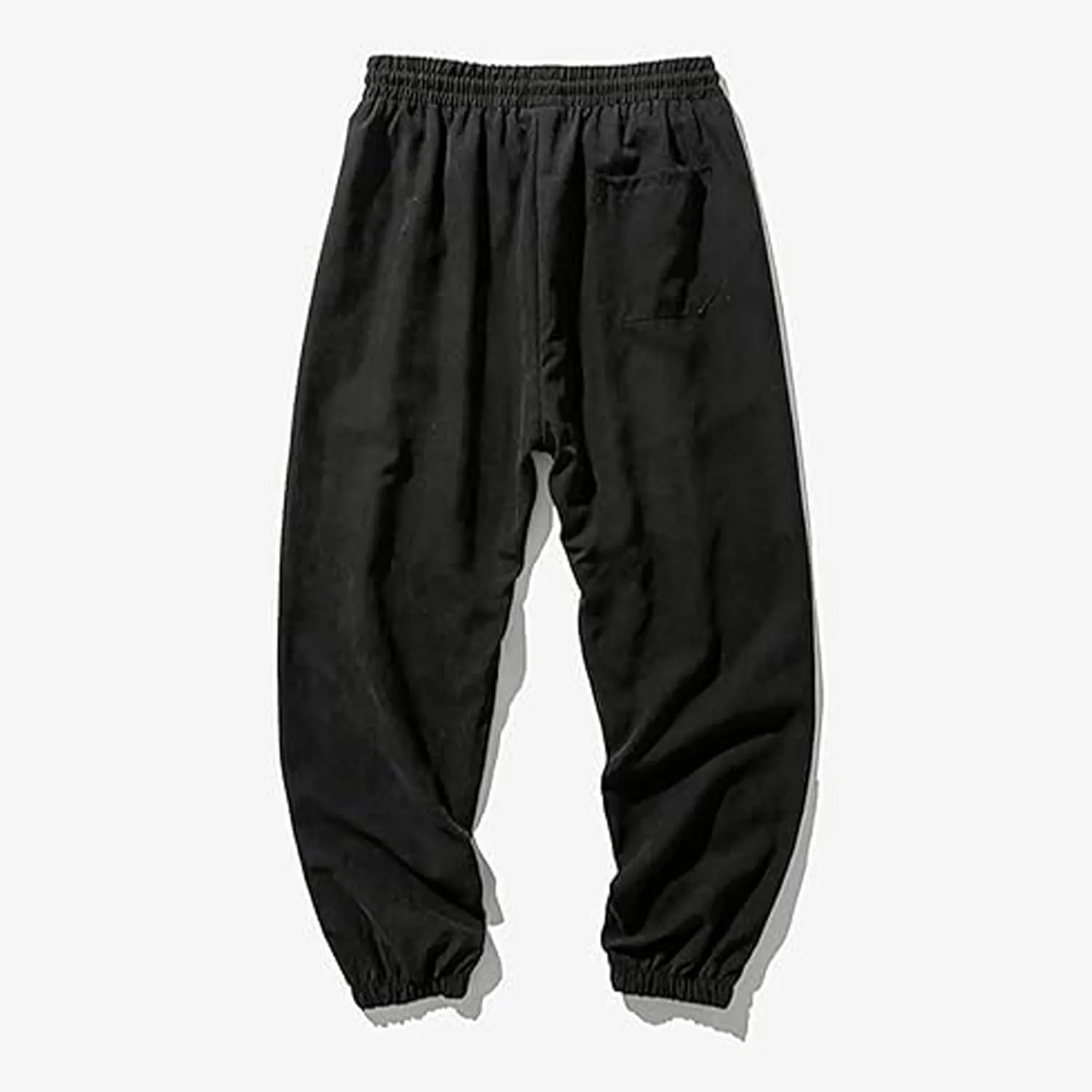 Men Casual Pants Plus Size Plain Trousers Elastic Waist Drawstring Slacks Classic Basic Summer Vacation Lounge Pants