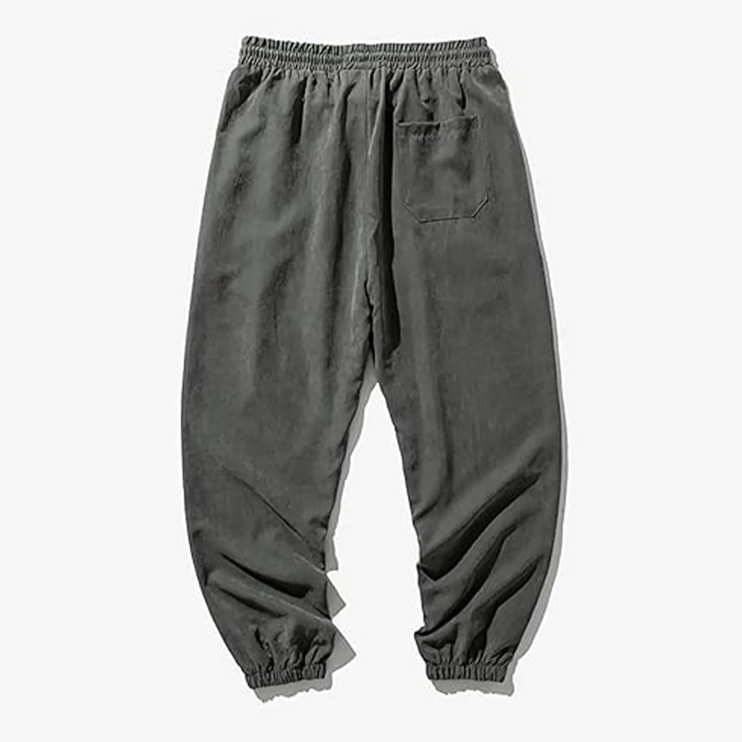 Men Casual Pants Plus Size Plain Trousers Elastic Waist Drawstring Slacks Classic Basic Summer Vacation Lounge Pants