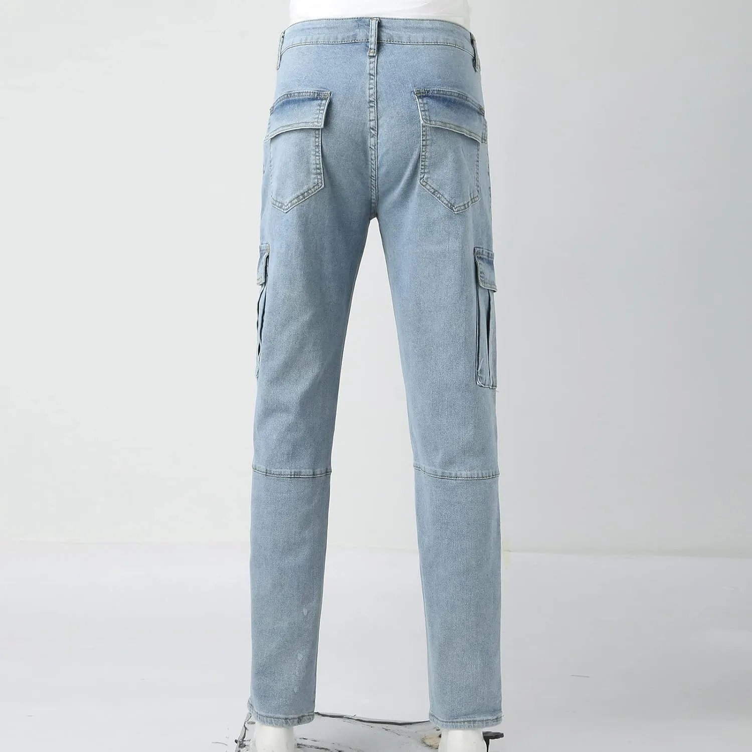 Men's Casual Autumn Hip Hop Loose Middle Waist Denim Long Pants Men's Jeans Jeans Men Straight Leg Jeans