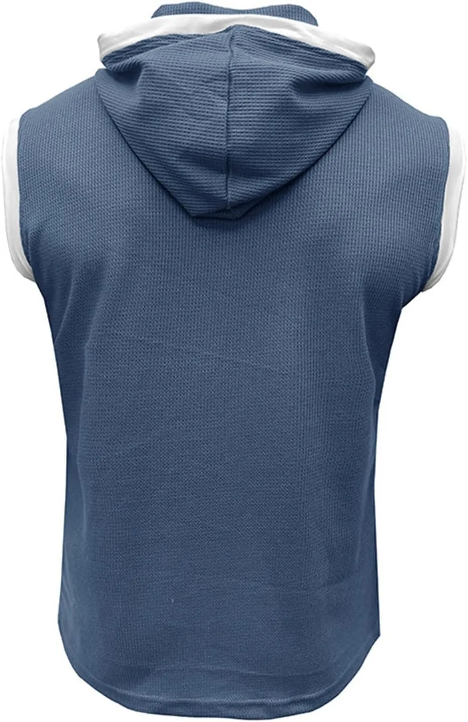 Men's Compression Shirts Trendy V Neck Hooded Pullover Tops Sleeveless Slim Fit Sweatshirt Bodybuilding Gym Tee Solid
