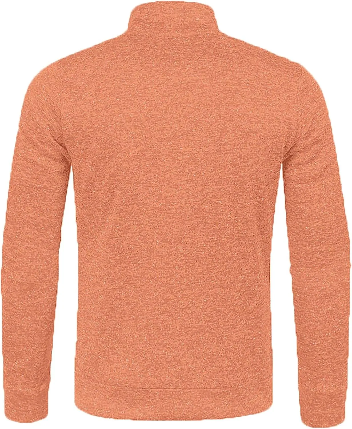 Men's Fleece Full Zip Jacket Slim Fit Lightweight Stand Collar Jackets Patterned Soft Warm Casual Coats with Pockets