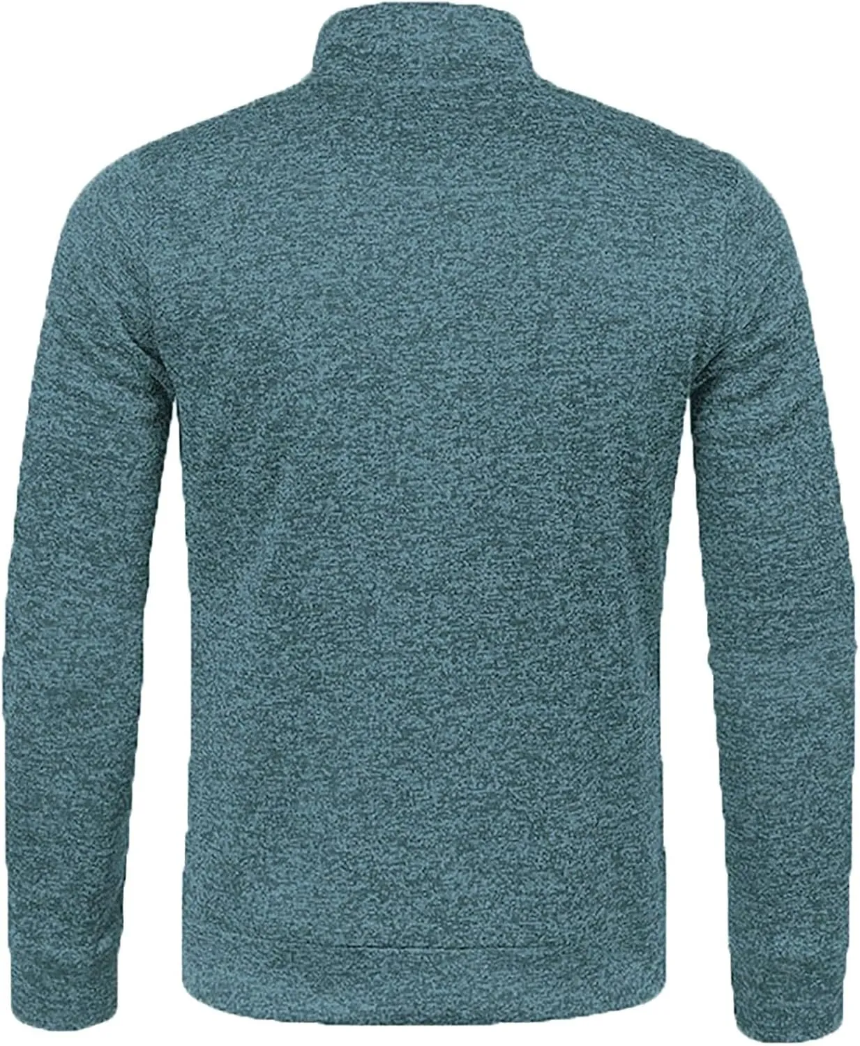 Men's Fleece Full Zip Jacket Slim Fit Lightweight Stand Collar Jackets Patterned Soft Warm Casual Coats with Pockets