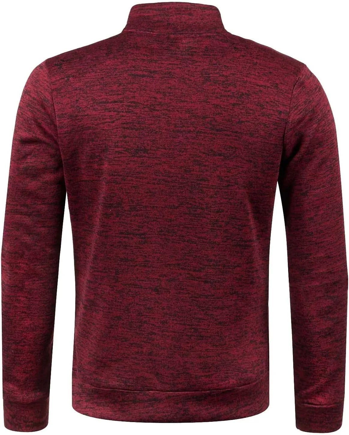 Men's Fleece Full Zip Jacket Slim Fit Lightweight Stand Collar Jackets Patterned Soft Warm Casual Coats with Pockets