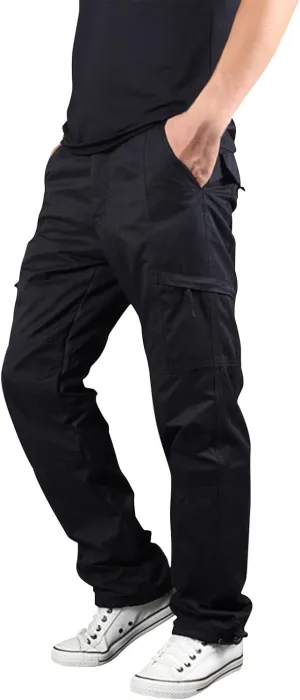 Men's Fleece Lined Outdoor Cargo Hiking Pants Ripstop Stretch Tactical Trousers Plus Size Joggers Military Pants