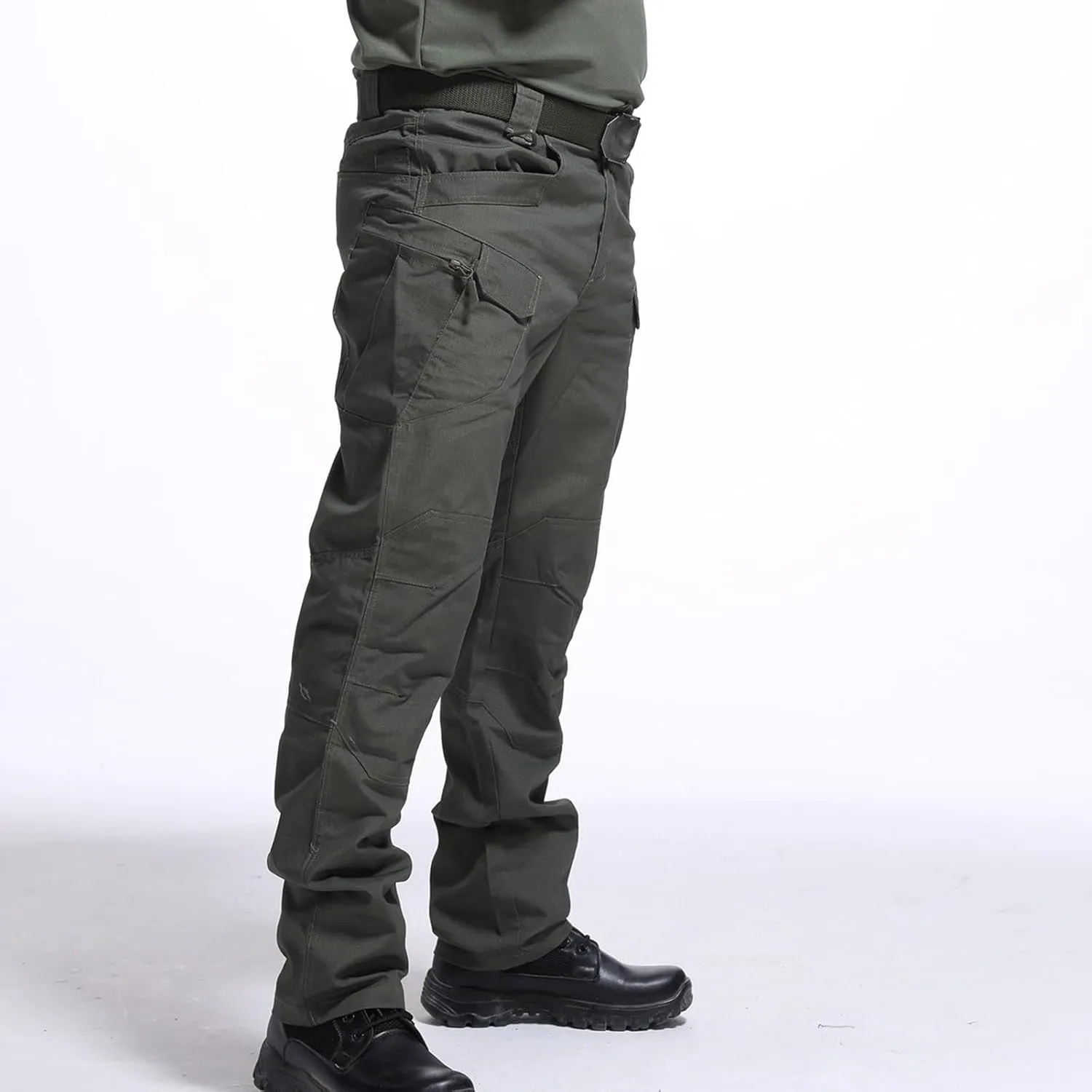Mens Hiking Cargo Pants Multi Pockets Ripstop Stretch Waterproof Joggers Pants Outdoor Baggy Pants