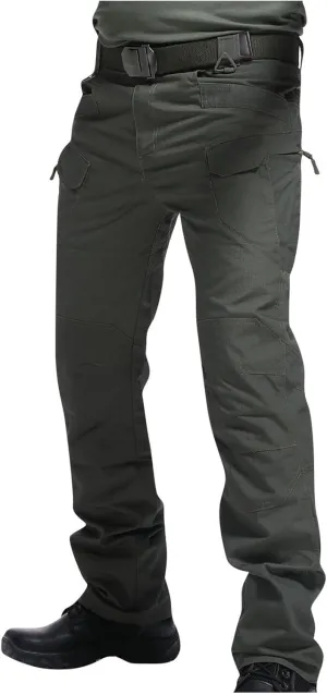 Mens Hiking Cargo Pants Multi Pockets Ripstop Stretch Waterproof Joggers Pants Outdoor Baggy Pants