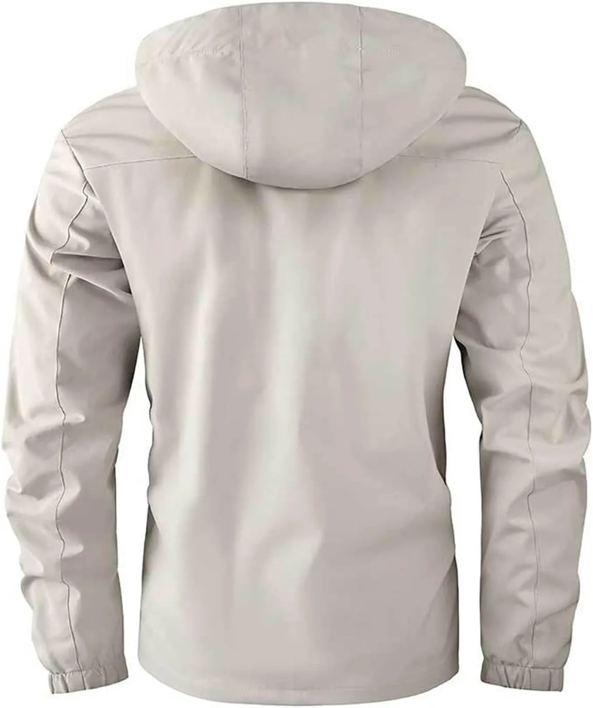Men'S Hooded Softshell Jacket Waterproof Lightweight Windbreaker Fleece Lined Rain Shell Jacket Plus Size