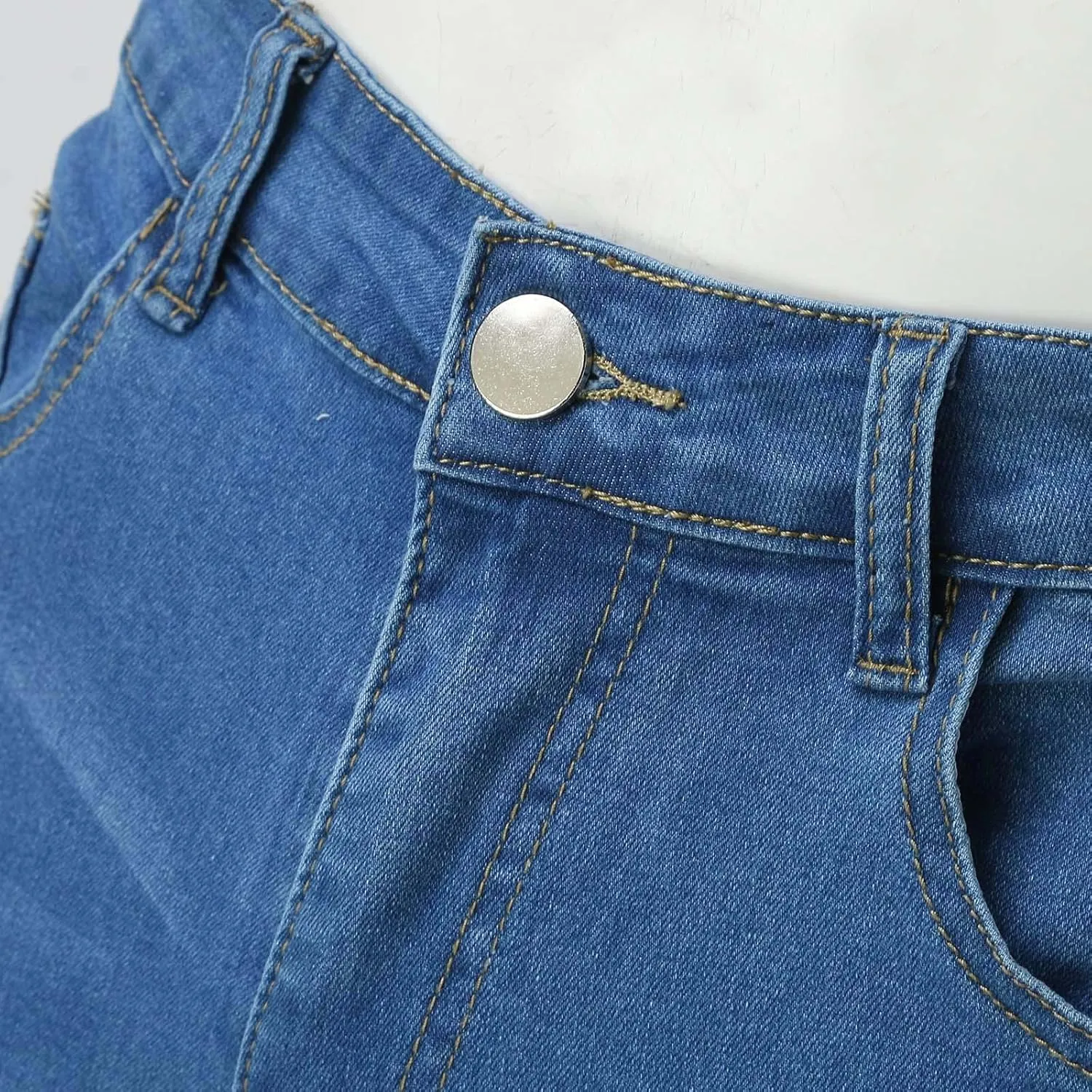 Mens Jeans Straight Fit Vintage Jeans Loose Denim Pants with Pockets Hip Hop Dance Pants Streetwear Multi Pocket