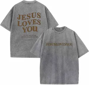 Men's Oversized T Shirts Heavy Cotton Vintage Washed Distressed Letter Graphic Tees Casual Loose Fit Summer Tops