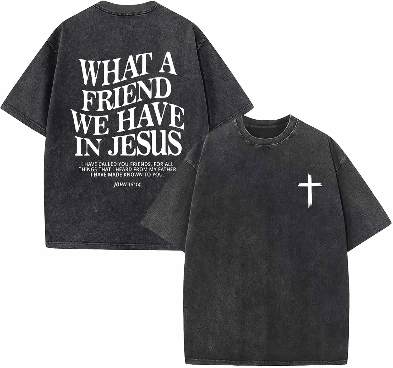 Men's Oversized T Shirts Heavy Cotton Vintage Washed Distressed Letter Graphic Tees Casual Loose Fit Summer Tops